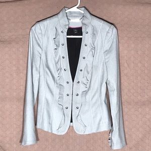 White House Black Market ruffled blazer. 4